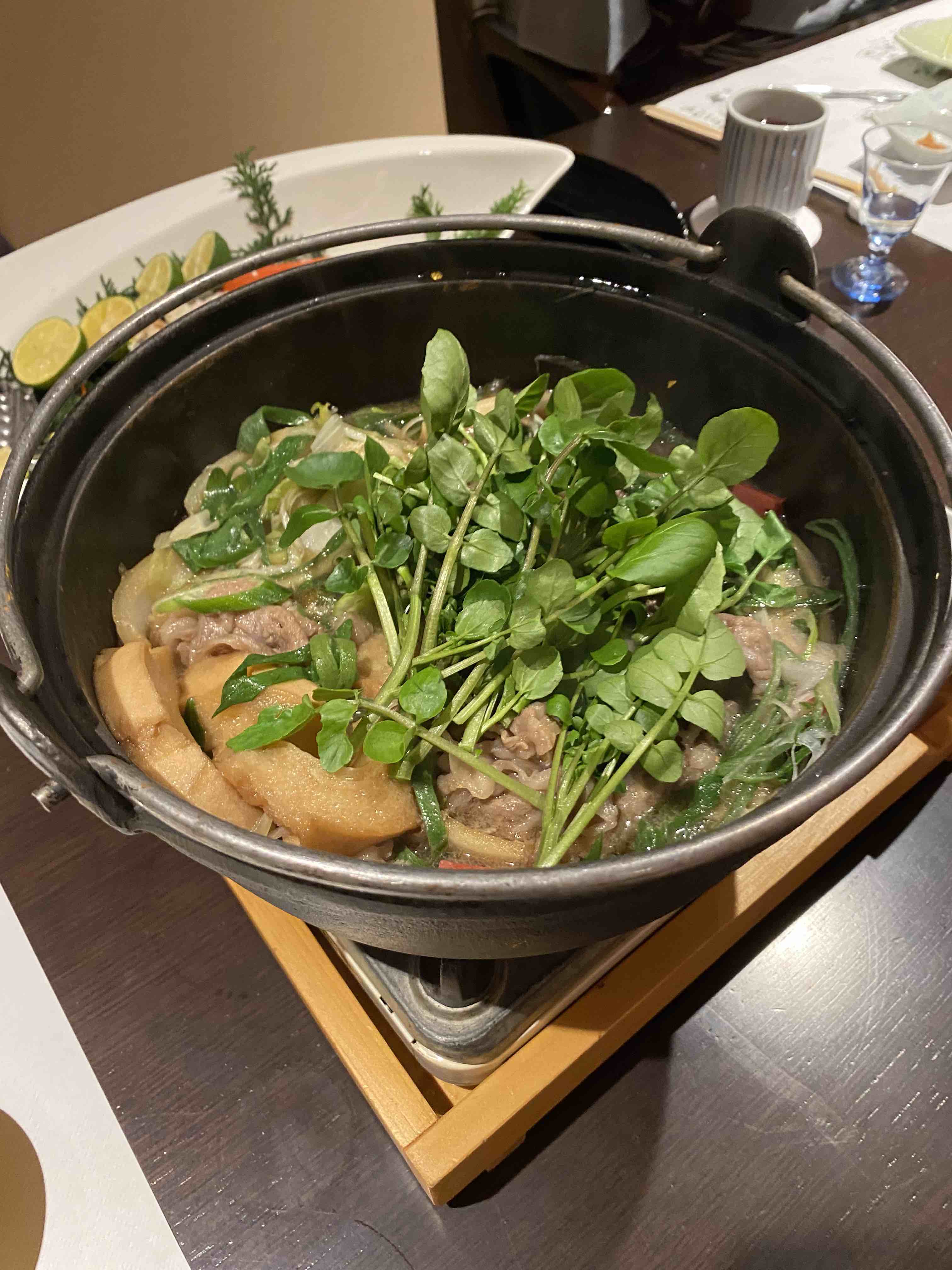 Sukiyaki in onsen hotel